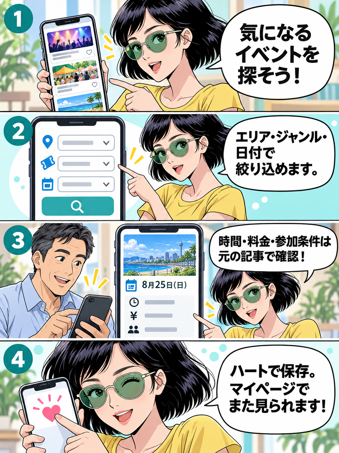 4コマ漫画:イベントを探す