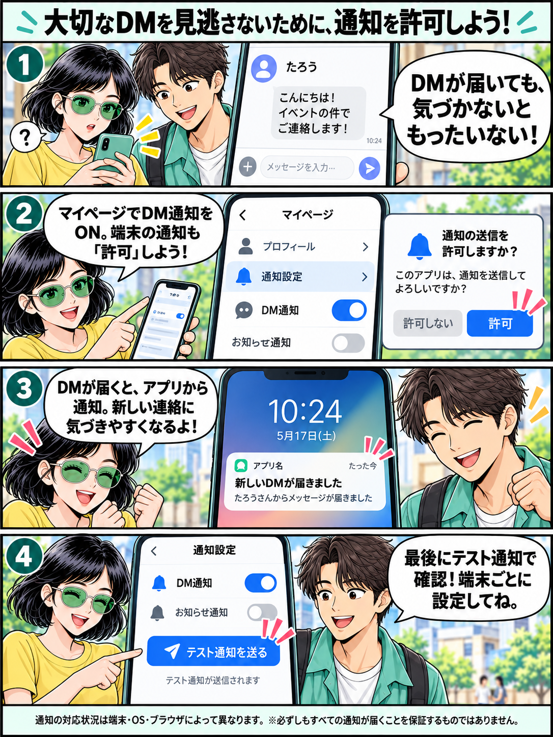 4コマ漫画:大切なDMを見逃さないために
