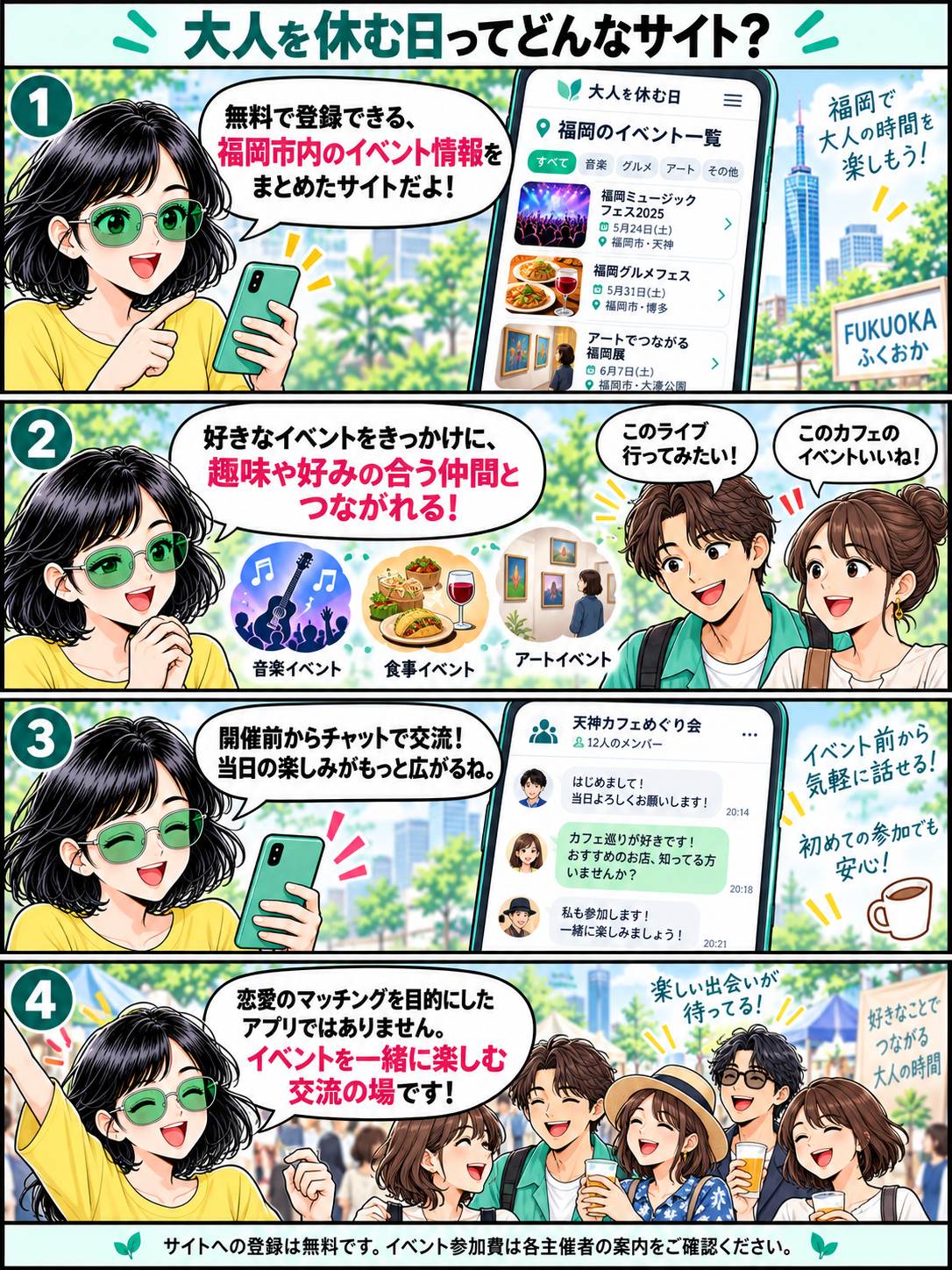 サイトの趣旨を説明する4コマ漫画
